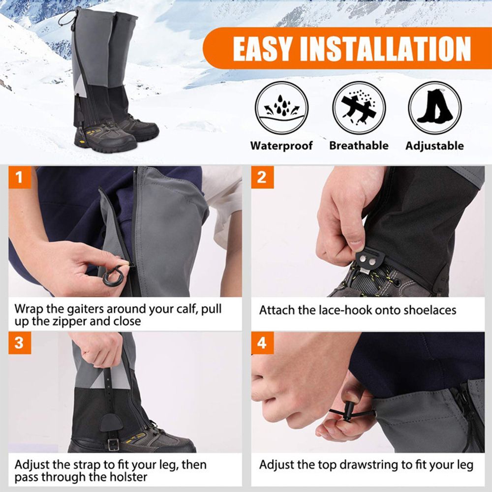 Legging Gaiter Travel Outdoor Leg Warmers Hiking Skiing
