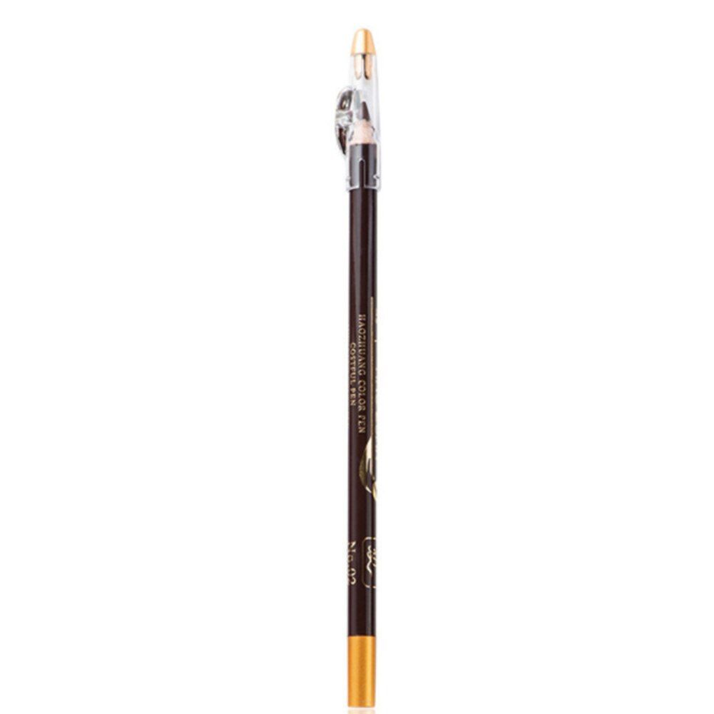 Beard Filling Pen Kit Barber Pencil With Brush Salon Facial Hair Engraving Styling Eyebrow Tool Male Mustache Repair Shape-Dark Brown