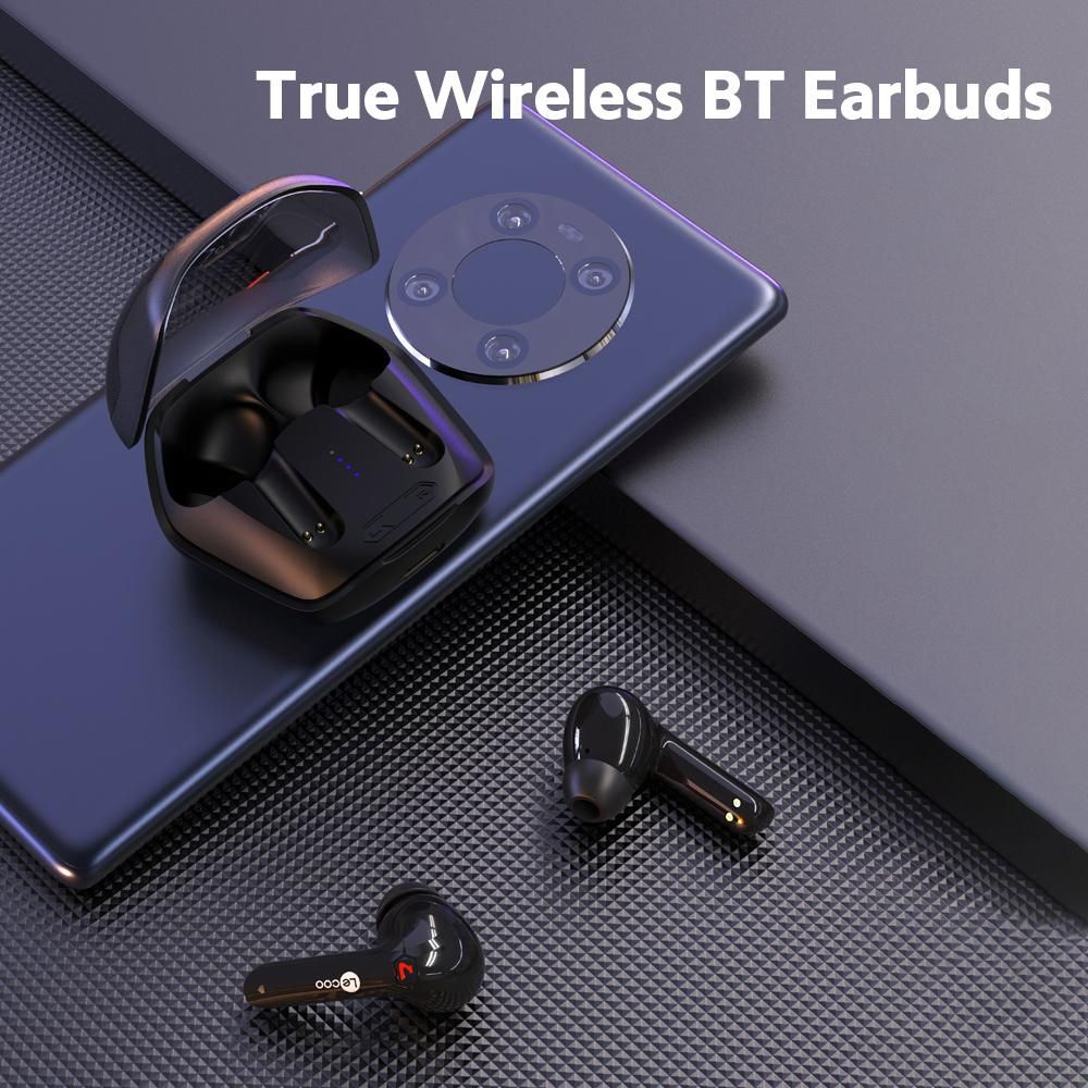 Lecoo C4 True Wireless BT Headphones Semi-in-ear Sports Gaming Earbuds HiFi Sound Quality Comfortable Wearing Low Delay White