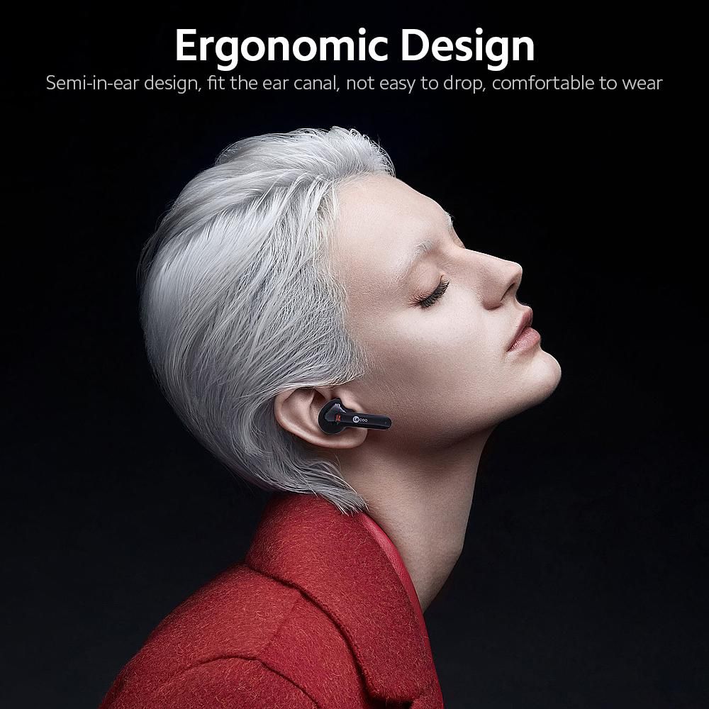 Lecoo C4 True Wireless BT Headphones Semi-in-ear Sports Gaming Earbuds HiFi Sound Quality Comfortable Wearing Low Delay White