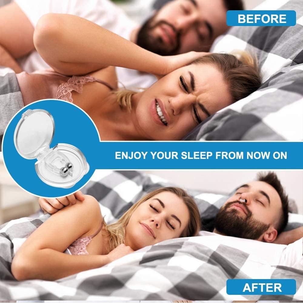 4Pcs Silicone Magnetic Stop Snoring Device Anti Snore Clip Professional Sleeping Aid Relieve Snore Latest Anti Snoring Devices