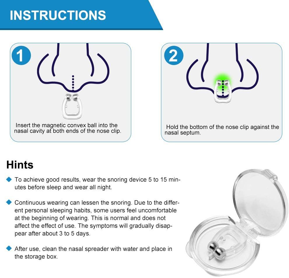 4Pcs Silicone Magnetic Stop Snoring Device Anti Snore Clip Professional Sleeping Aid Relieve Snore Latest Anti Snoring Devices