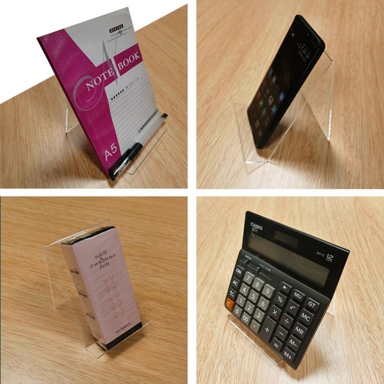 2 PCS Acrylic Display Stand Transparent Book Shelf  100 X 115 X 130mm