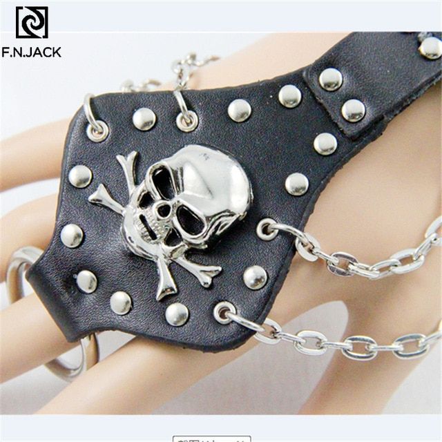 Punk Skull Ghost Head Palm Strap Processing To Produce Leat