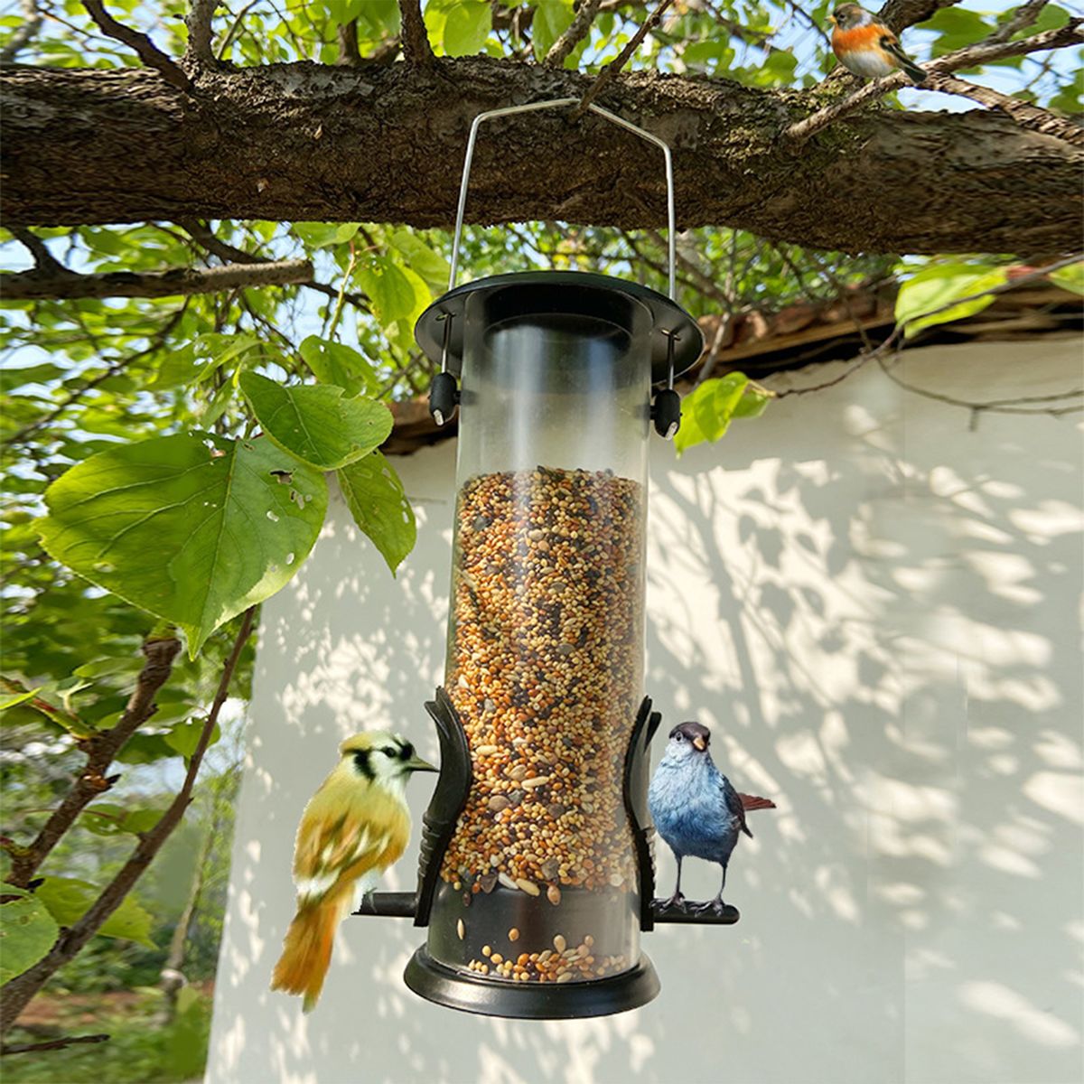 Bird Feeder Hanging Bird Feeder Tube Hanging Feeder 420ml