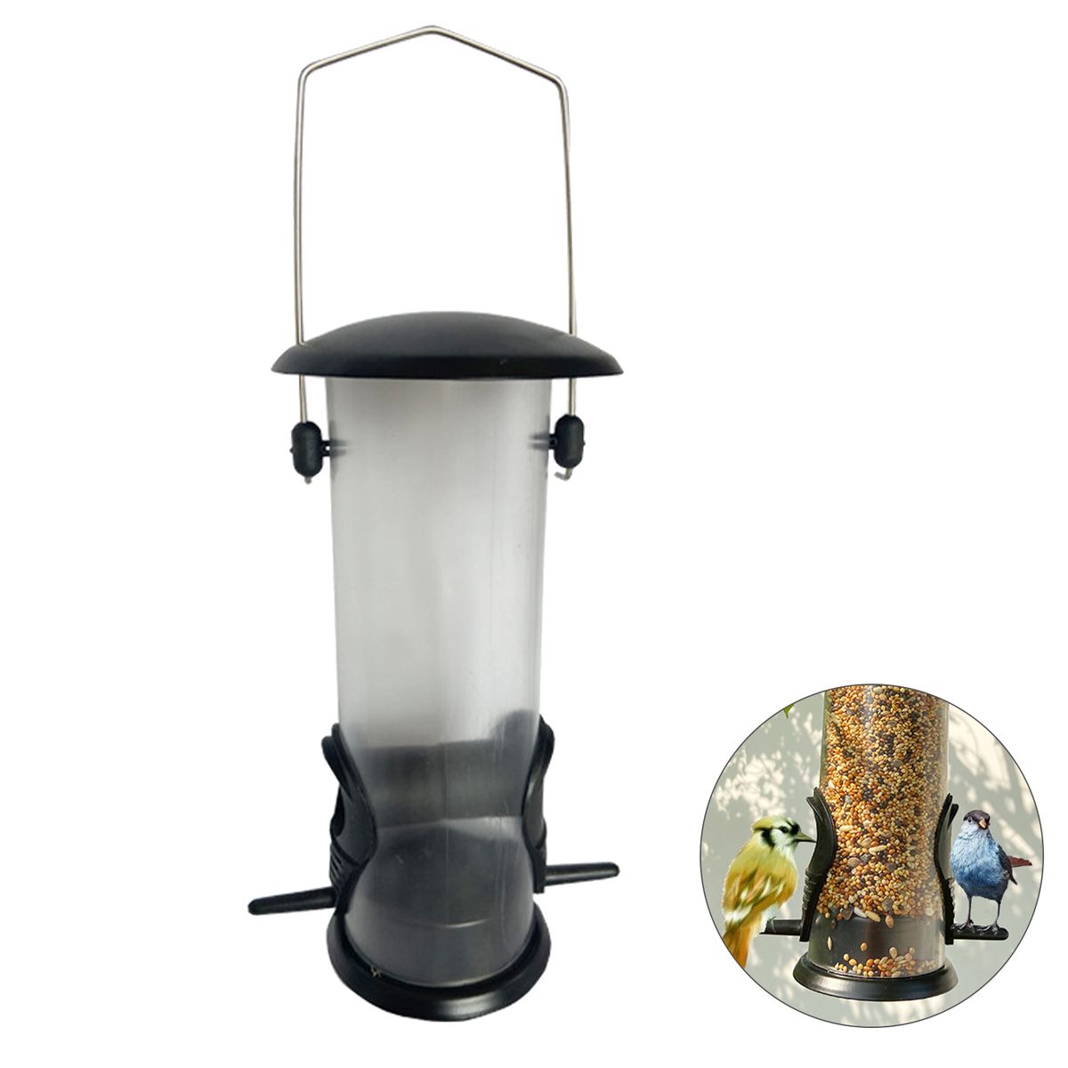 Bird Feeder Hanging Bird Feeder Tube Hanging Feeder 420ml