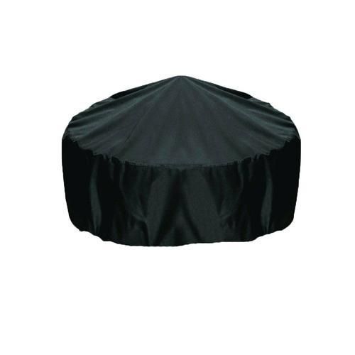 Waterproof Patio Fire Pit Cover Black UV Protector Grill BBQ Shelter Outdoor Garden BBQ Cover Canopy Furniture Covers(120*75cm)