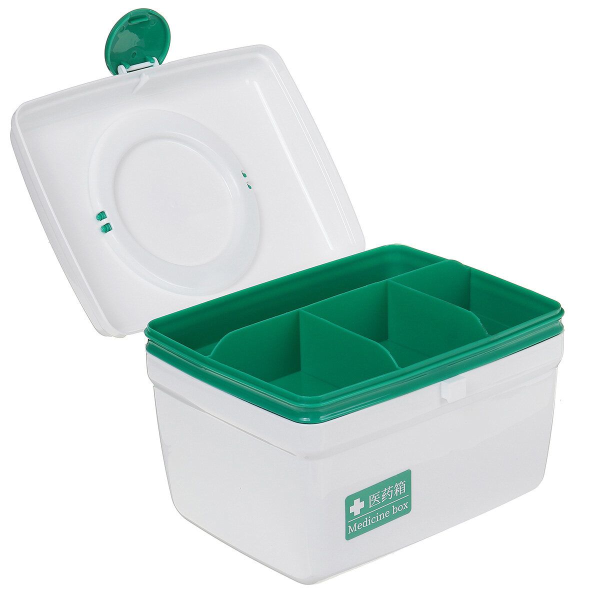Medicine Box Family Cases Plastic L Storage Box Small Green