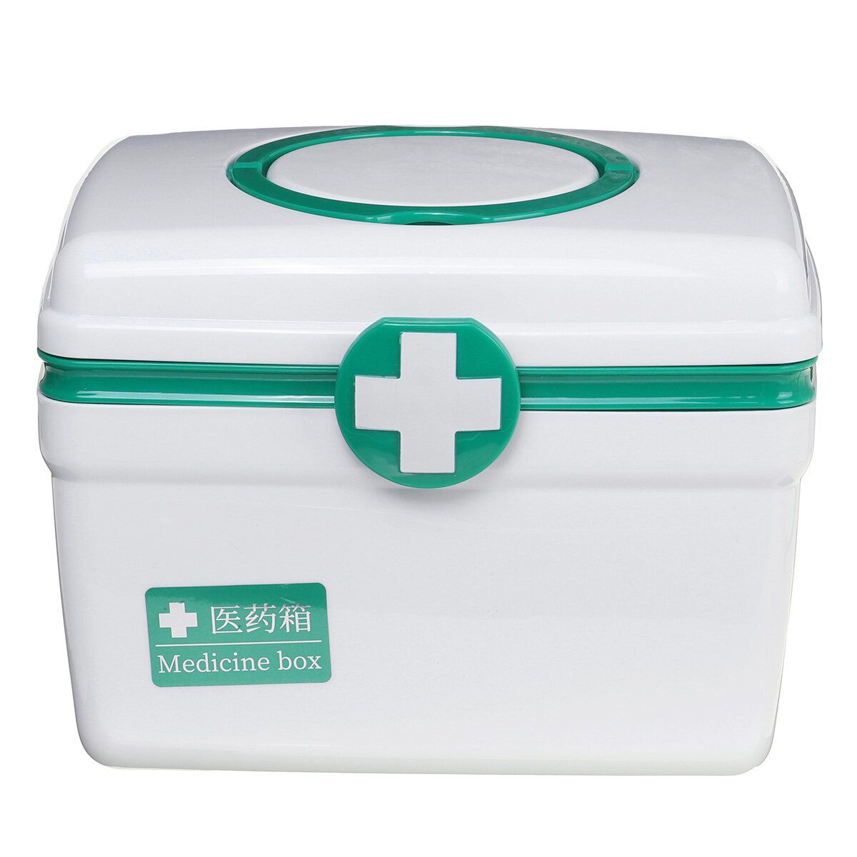 Medicine Box Family Cases Plastic L Storage Box Small Green