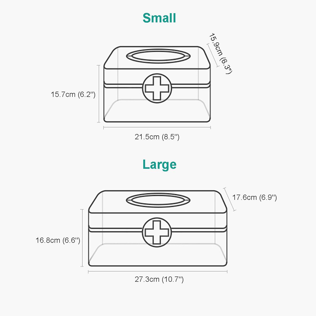 Medicine Box Family Cases Plastic L Storage Box Small Green