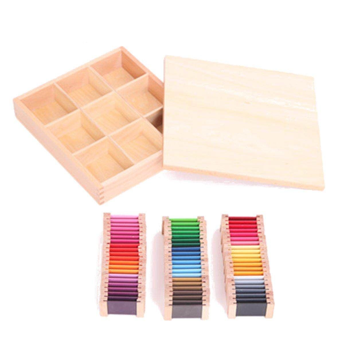 Wooden Montessori Tablet Preschool Educational School Learning Toy Set Palette 3