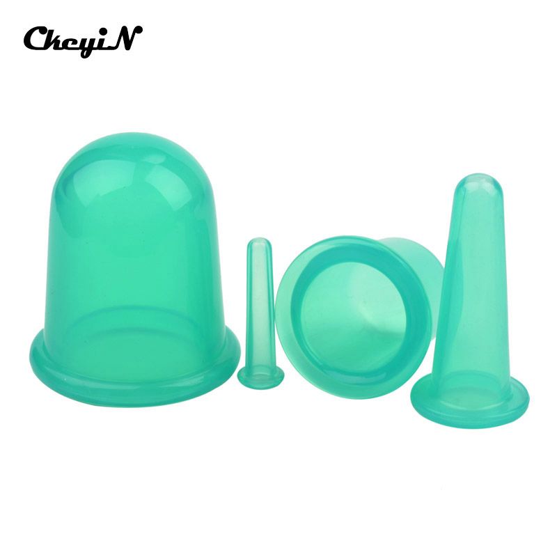 Cups AM017Q-4546 Eye Anti Set For Care Silicone Neck Cupping Cupping Arm Vacuum Health Cellulite Body Massage 1set/4pcs