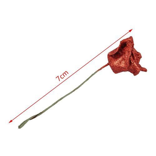7 Foam Rose Artificial Flower Bridal Bouquet Red