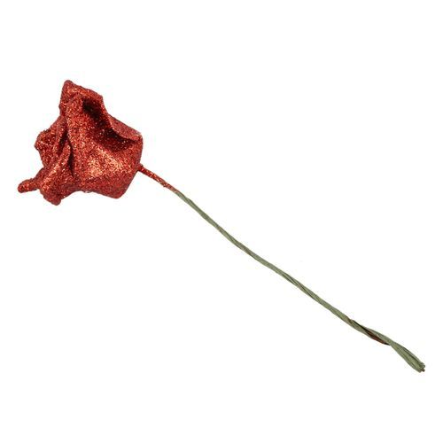 7 Foam Rose Artificial Flower Bridal Bouquet Red