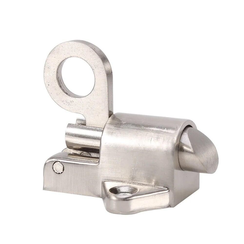 Lock Window Gate Security Pull Ring Spring Bounce Door Bolt Safety Latch Hasp Sliding Aluminum Latch Lock