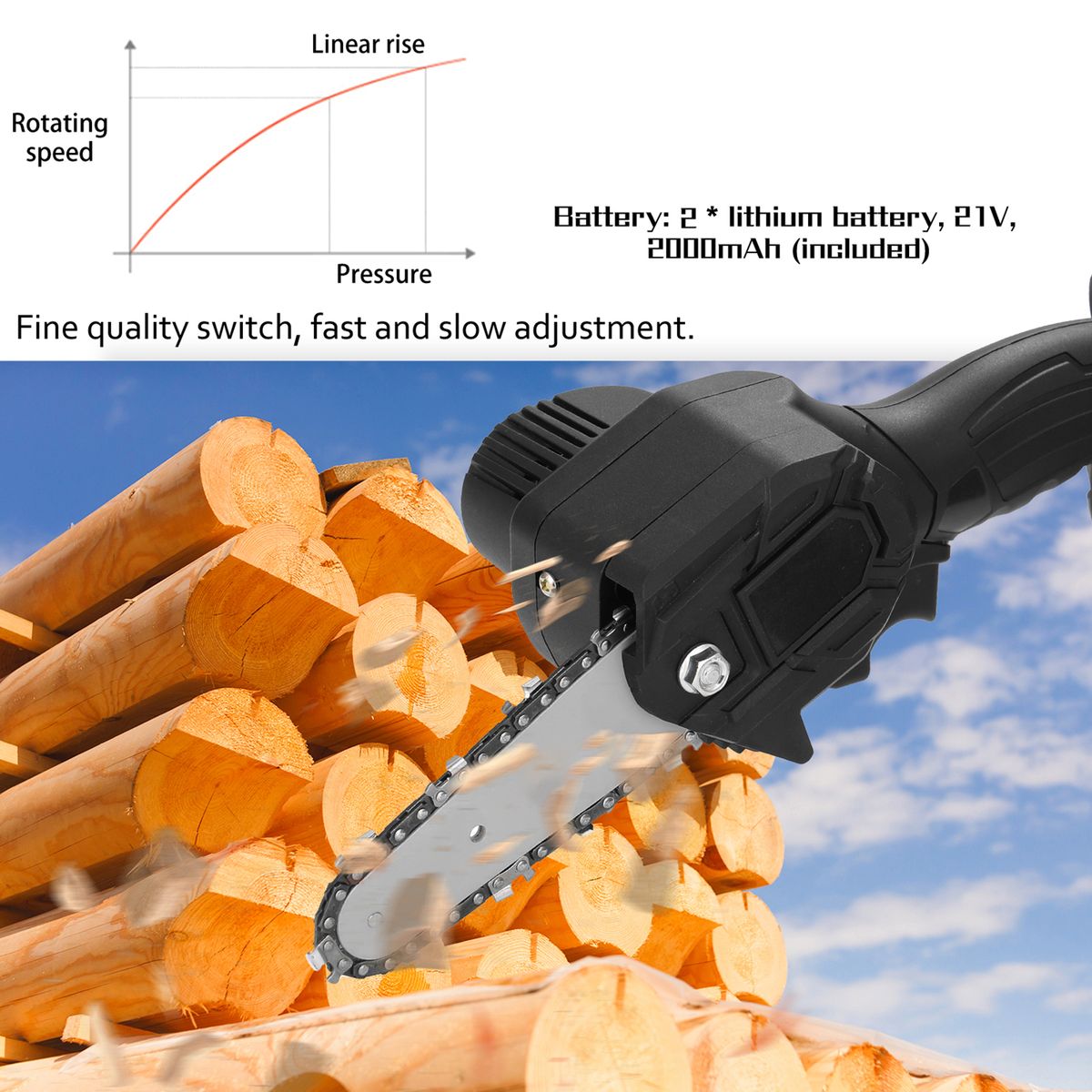 21V Lithium Battery(Two) Portable Electric Pruning