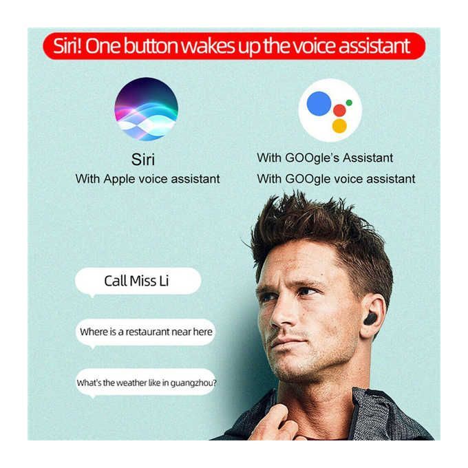 T WS Wireless Bluetooth 5.0 Earphone Sport Earbuds Headset With Mic For Xiaomi Samsung Huawei
