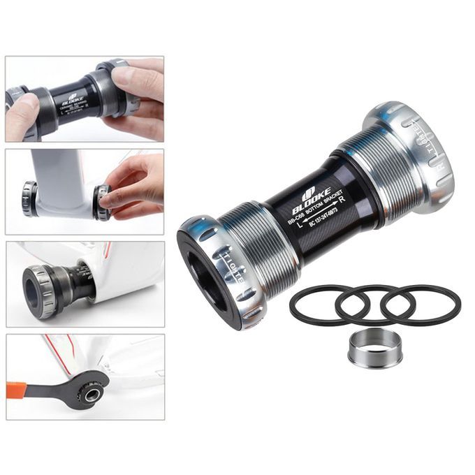 Bike Bottom Bracket Thread MTB Road Bicycle 22/24mm Screw Silver Gray
