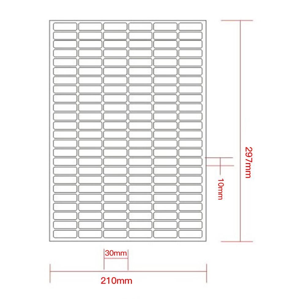 50 Sheets Sticker Paper White Matte Adhesive Labels SKU Shipping Address Labels 30*10*144 for Inkjet Prenter