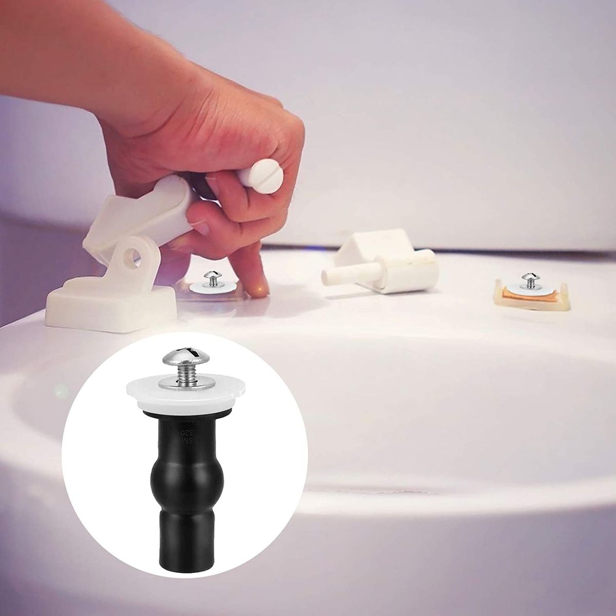 Toilet Seat Screws,Universal Rubber WC Blind Hole