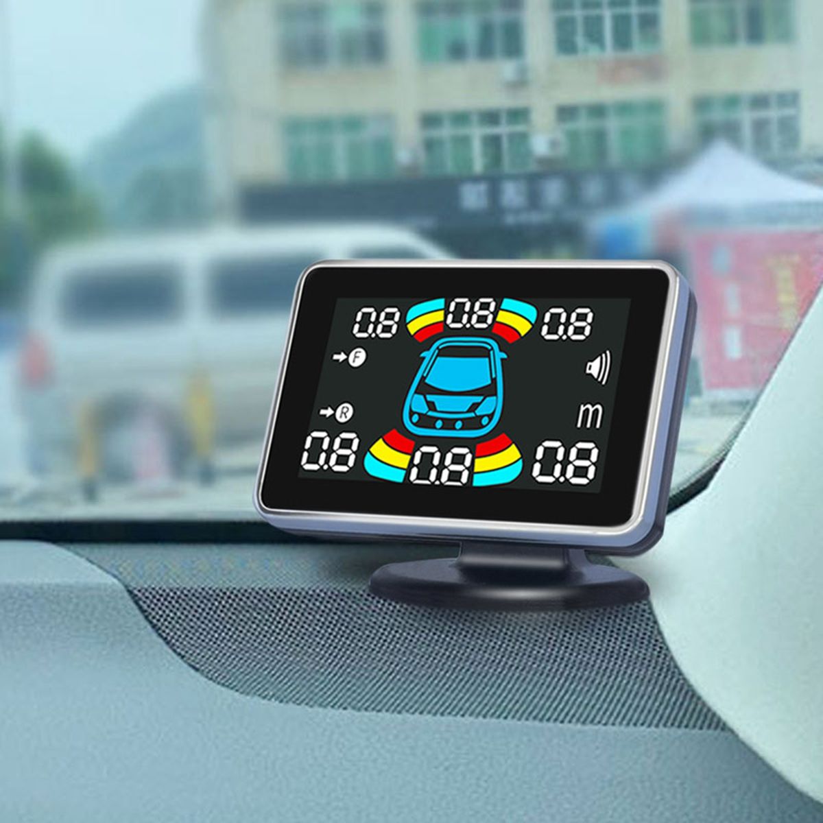1 Set Car Reversing Radars High Sensitivity Black