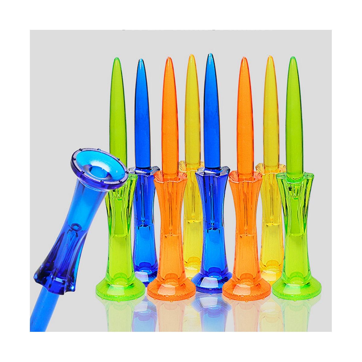100PCS Golf Tee Portable Golf Training Tees Holder Reusable