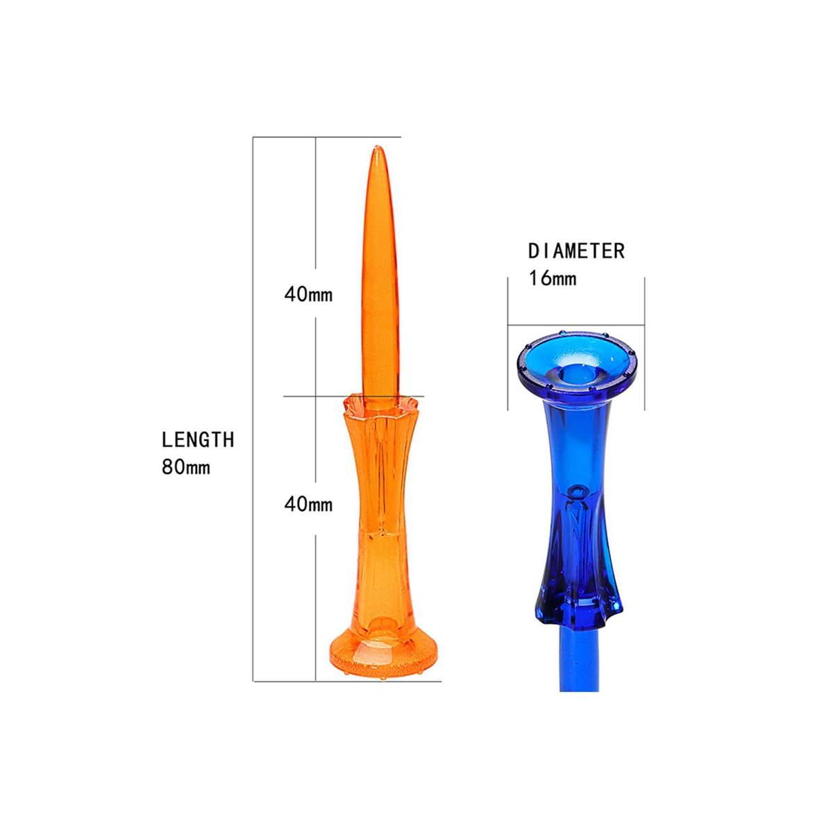 100PCS Golf Tee Portable Golf Training Tees Holder Reusable