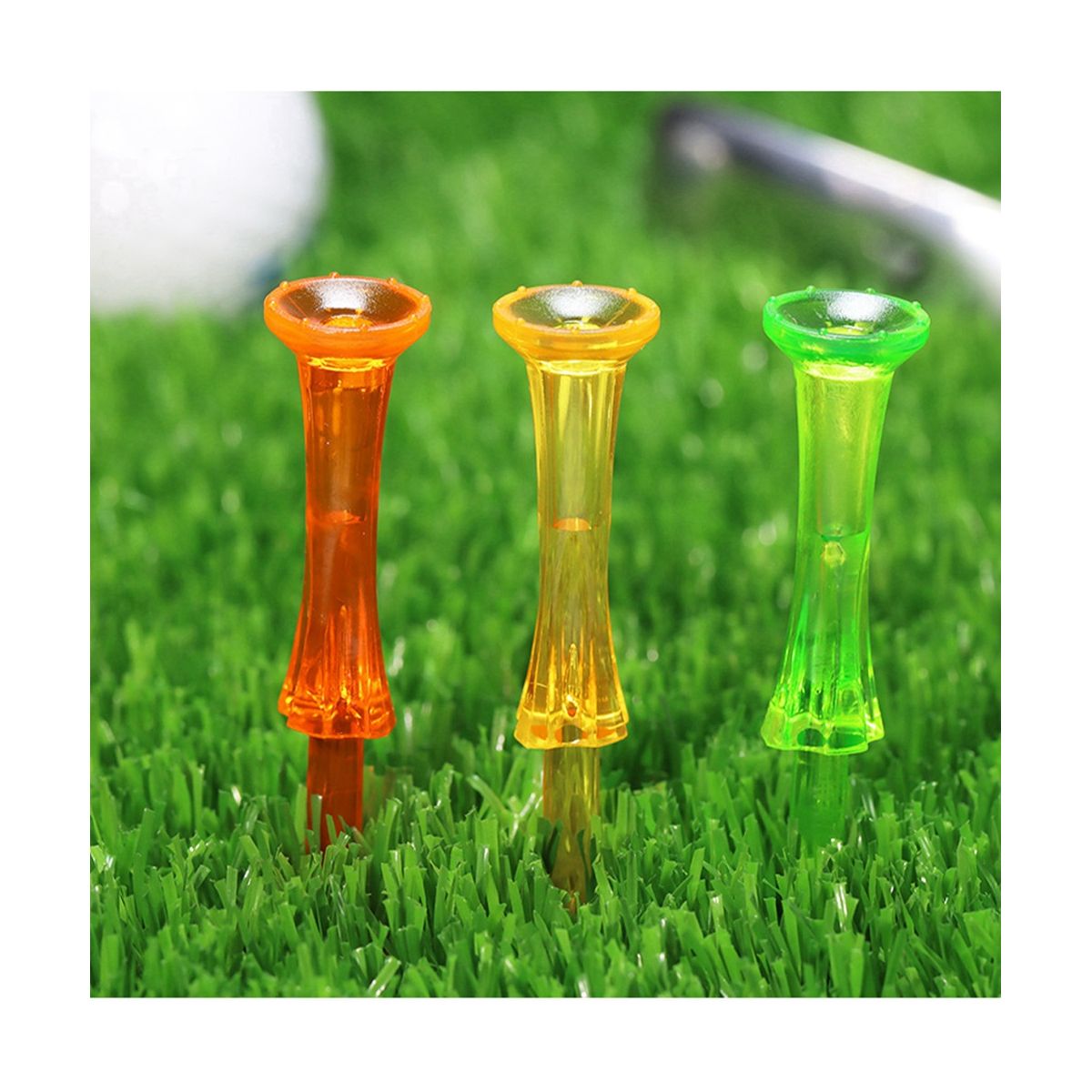 100PCS Golf Tee Portable Golf Training Tees Holder Reusable