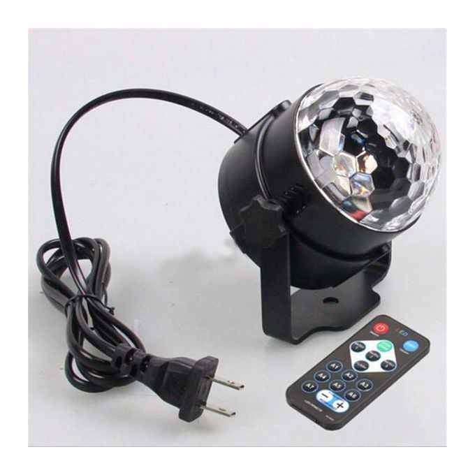 Multi-application Multi-function Mini RGB LED Magic Crystal Ball Light Party Disco Lights ( 3w Strobe Lamp Show With Remote Control ) - Multicolor