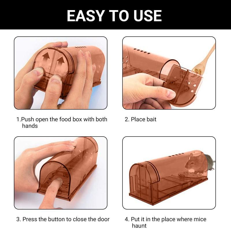 2pcs Humane Mouse Trap Reusable Mice Catch And Release (Gree