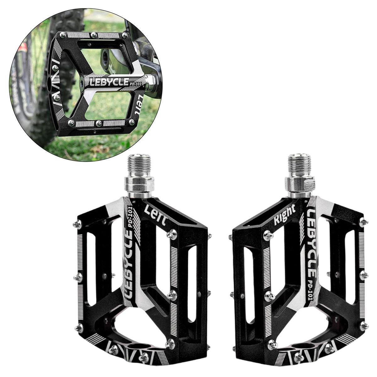 MTB Bike Pedals For Cycling Bicycle Flat Platform Pedal PD 101 Black