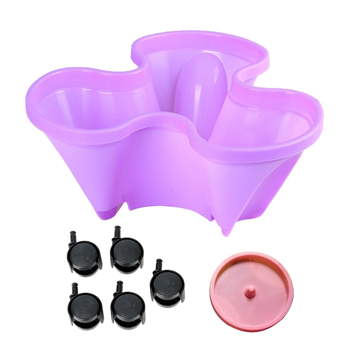 1 Set Garden Planter Vertical Standing Strawberry Plant Pot Purple