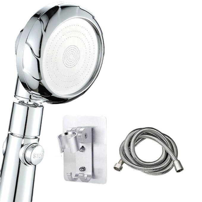 High Pressure Handheld Shower Head Pressurized Silver And 2m Hose