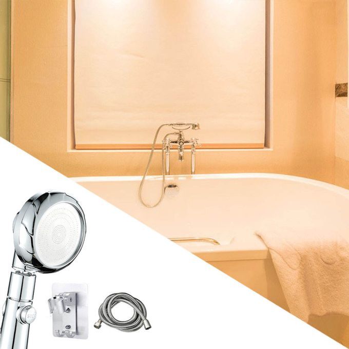 High Pressure Handheld Shower Head Pressurized Silver And 2m Hose