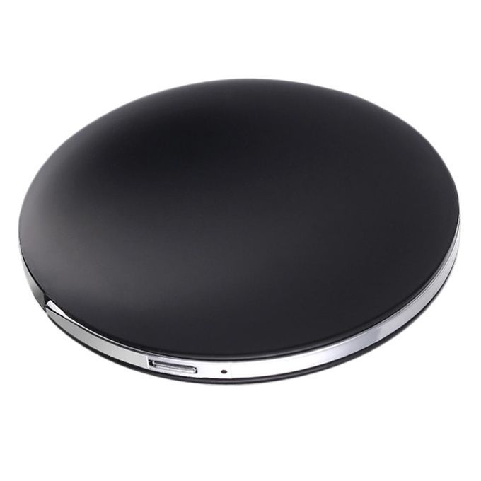 Portable Magnifying Compact LED  Mirror 2-sided Travel Black