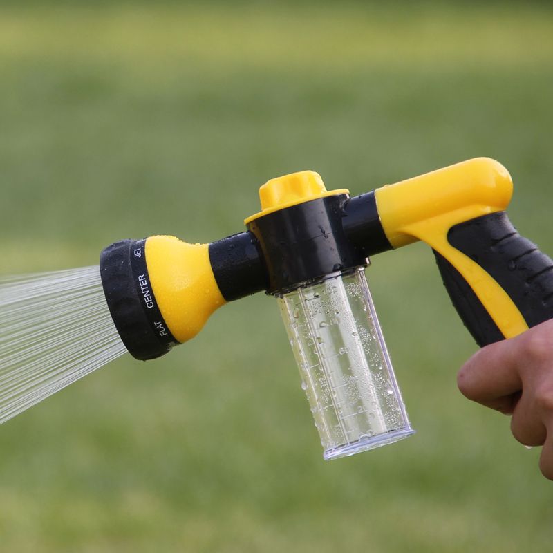 Multi-function 8 Patterns Foam Water Sprayer With 4 Water