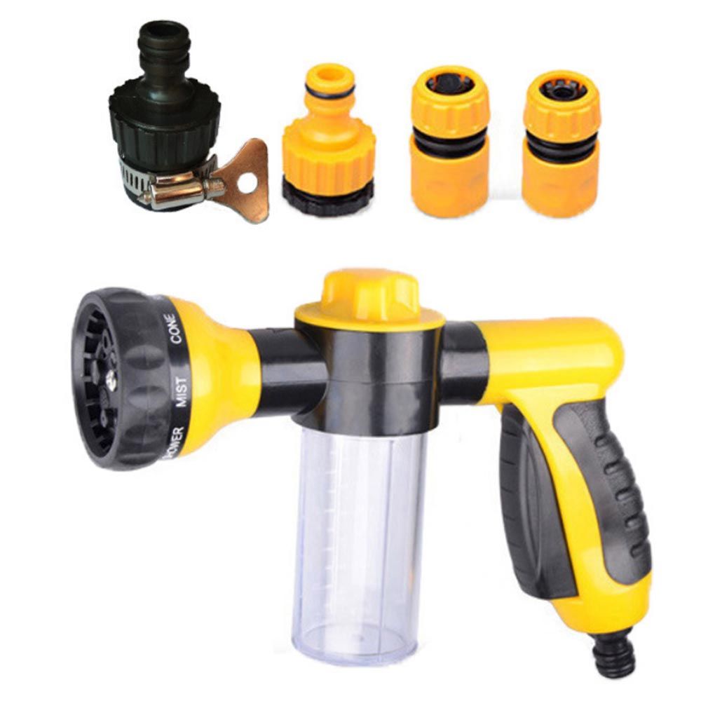 Multi-function 8 Patterns Foam Water Sprayer With 4 Water