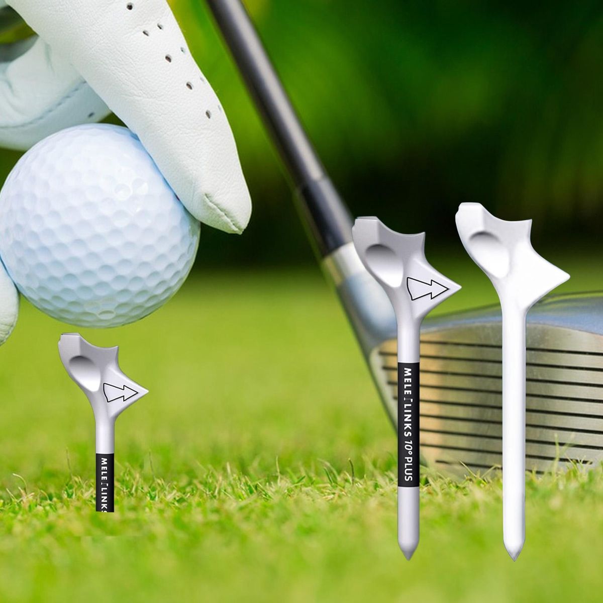 Lightweight Golf Tees 10pcs Unbreakable Golf Tees High Stability Low