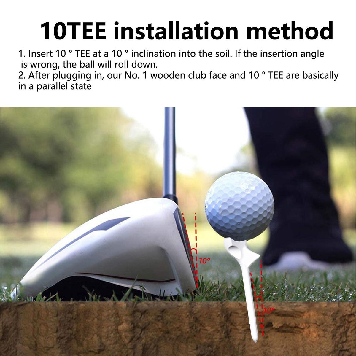 Lightweight Golf Tees 10pcs Unbreakable Golf Tees High Stability Low