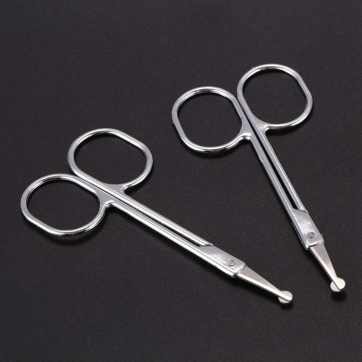 Round Tip Eyebrow Nose Hair Trimming Trimmer Scissors