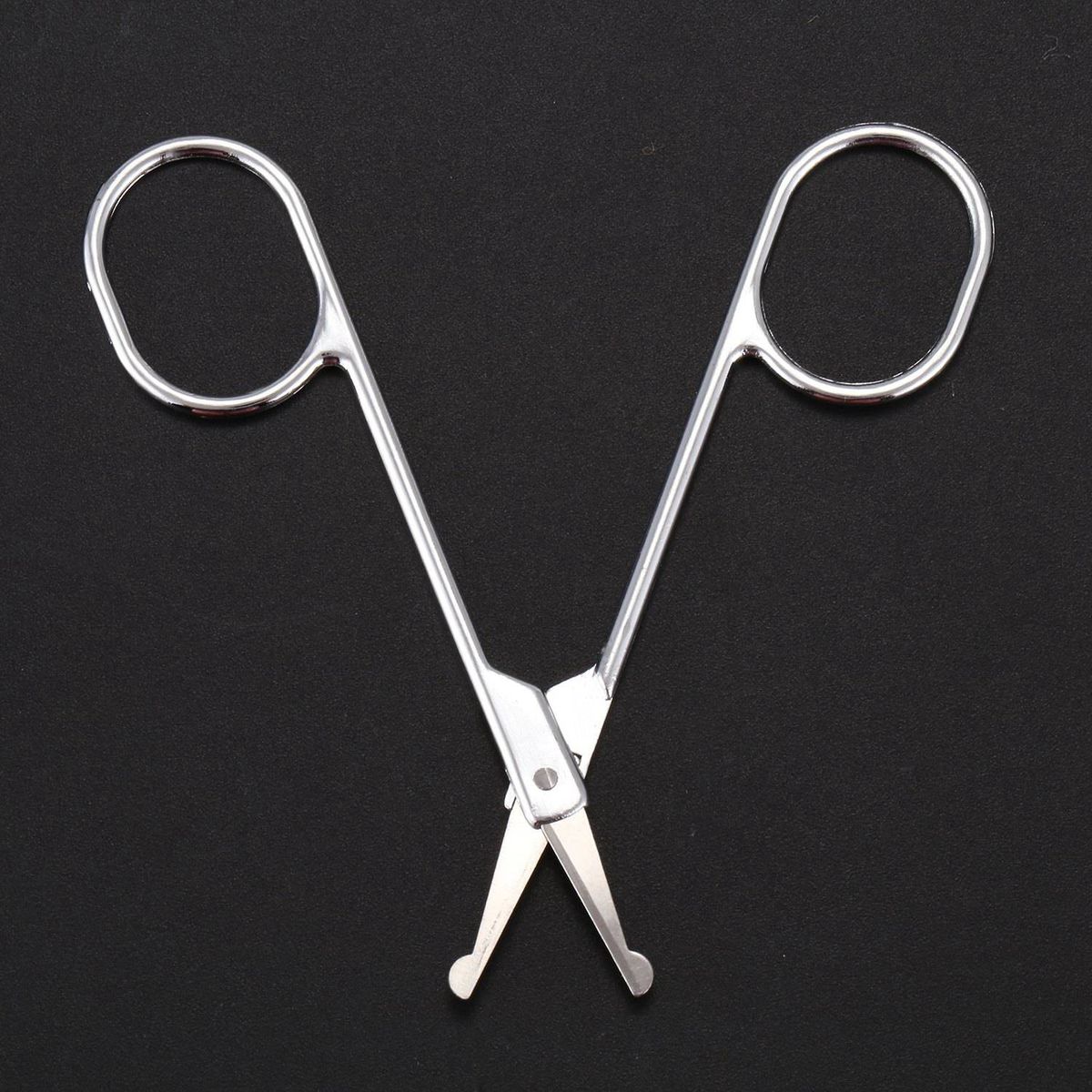 Round Tip Eyebrow Nose Hair Trimming Trimmer Scissors