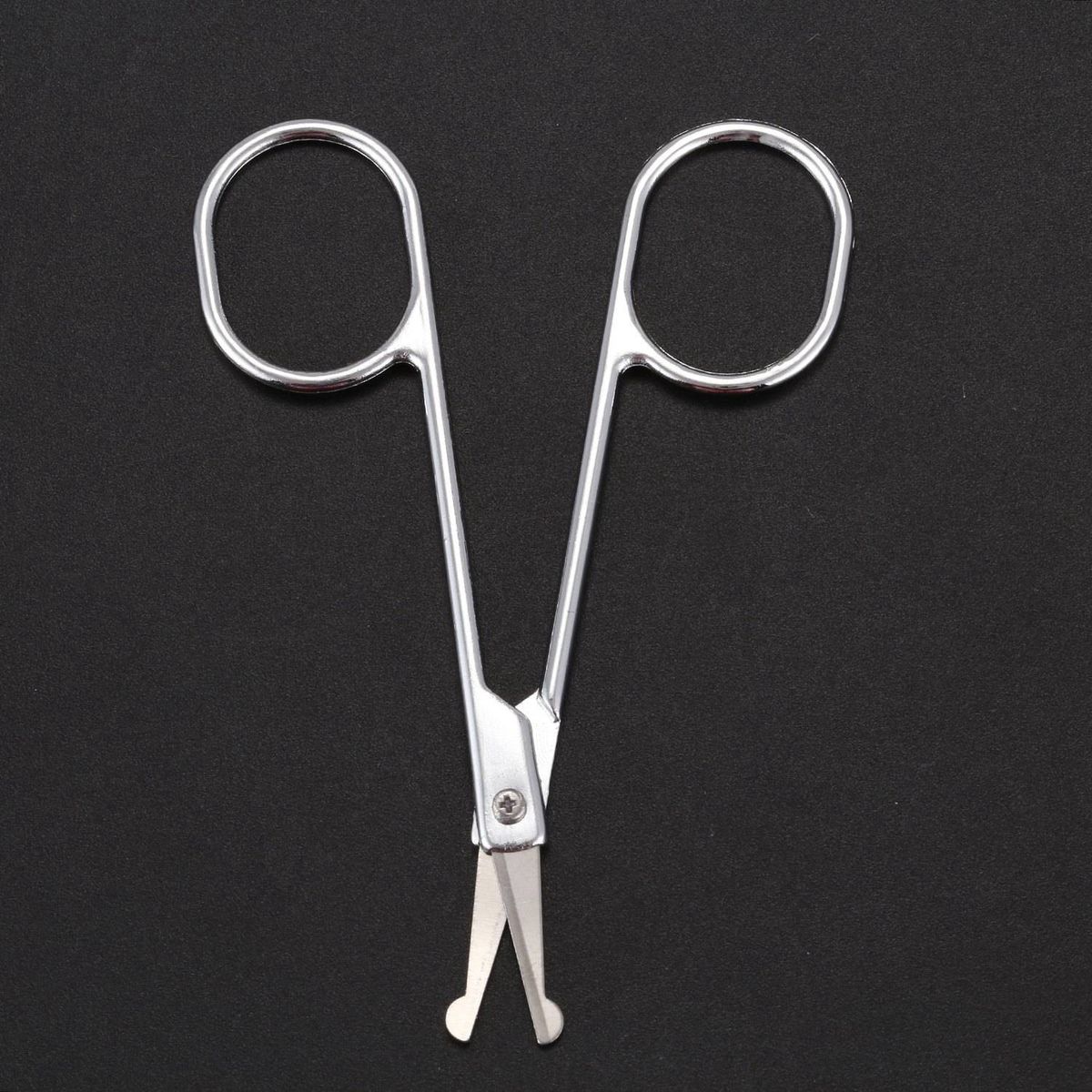 Round Tip Eyebrow Nose Hair Trimming Trimmer Scissors