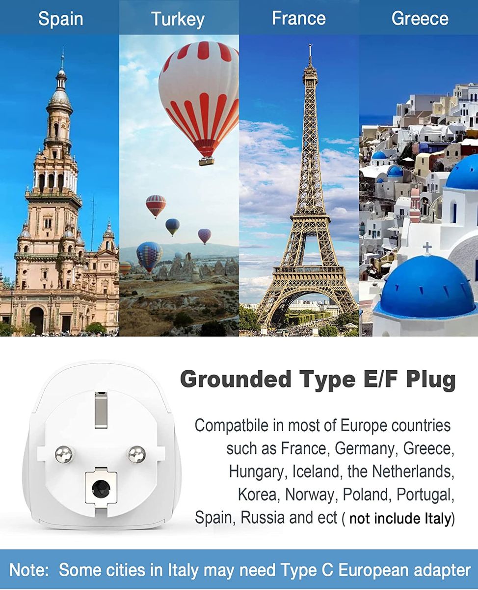 2 PCS NG To EU Plug Europe Travel Adapter With 2 USB Port
