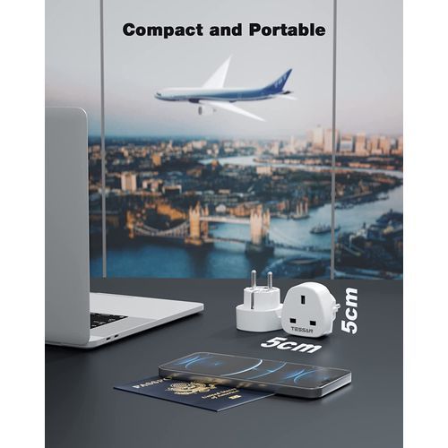2 PCS NG To EU Plug Europe Travel Adaptor Charger 2 USB Port