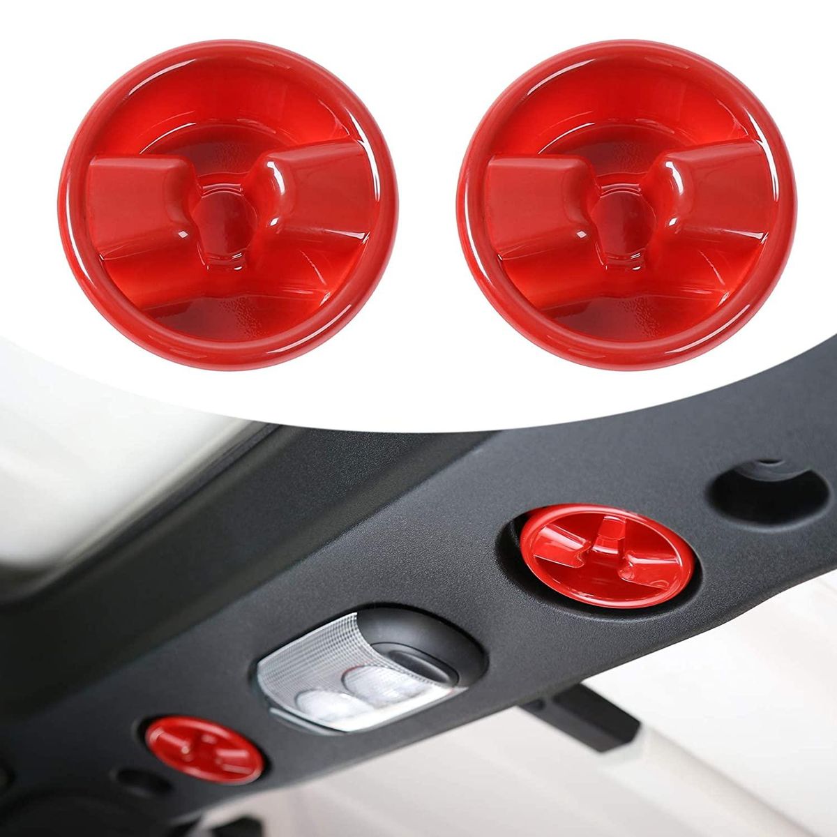 Knob Screw Cover Trim for 2007-2018 Jeep Wrangler JK J