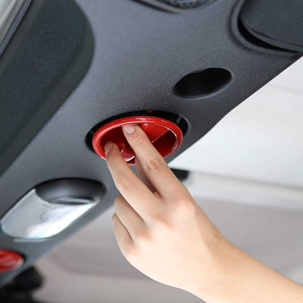 Knob Screw Cover Trim for 2007-2018 Jeep Wrangler JK J
