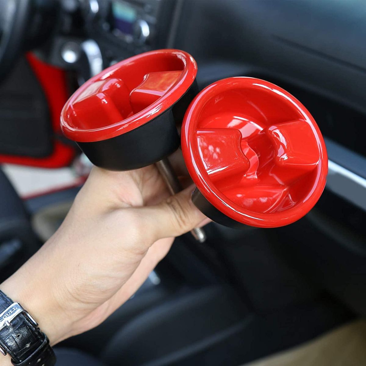 Knob Screw Cover Trim for 2007-2018 Jeep Wrangler JK J