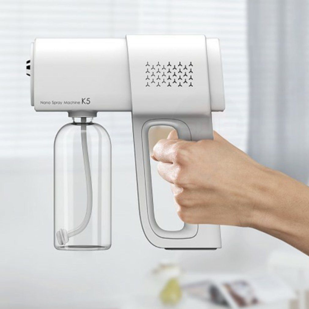 K5 380ml Hand-held Atomizer Spray Gun Nano Mist Sprayer Santitizer Machine Cordless Electric Foer For Office Garden Sprayer