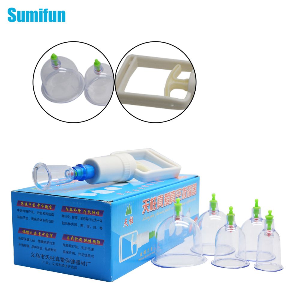 6pcs Cup Anti Family Cup Therapy Cupping Body Absorber Cupping Cellulite Vacuum Silicone Moisture Set C838 Massage