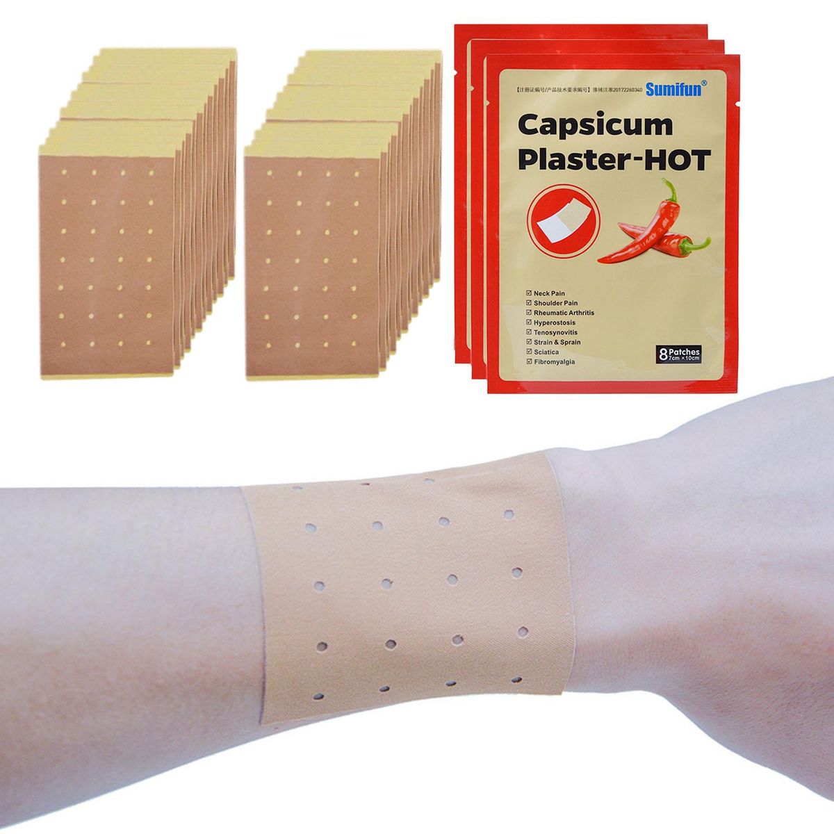24  Pepper Hot Capsicum Plaster Pain Relief Chinese Herbal
